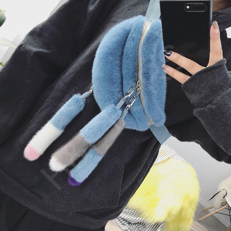 Mink Fur waist bag